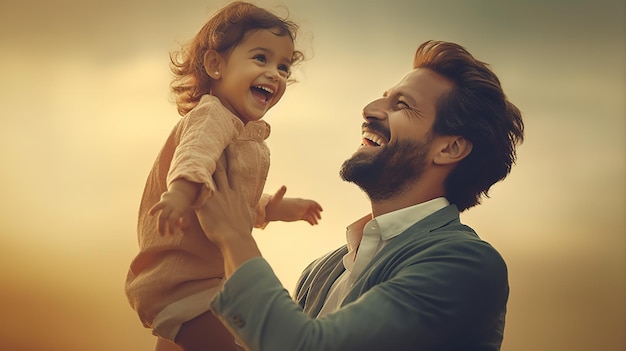 père et enfant père tenant fille père et fille père avec fille père barbu