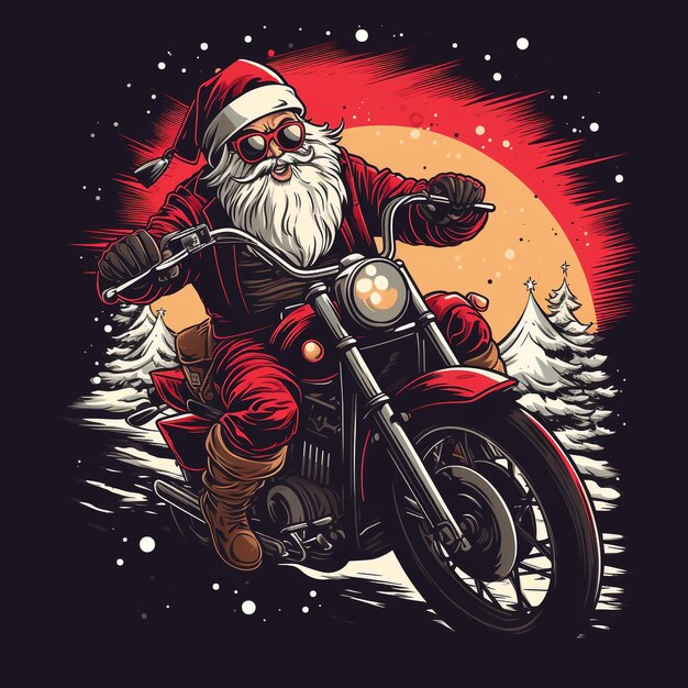Images de Pere Noel Biker Téléchargement gratuit sur Freepik