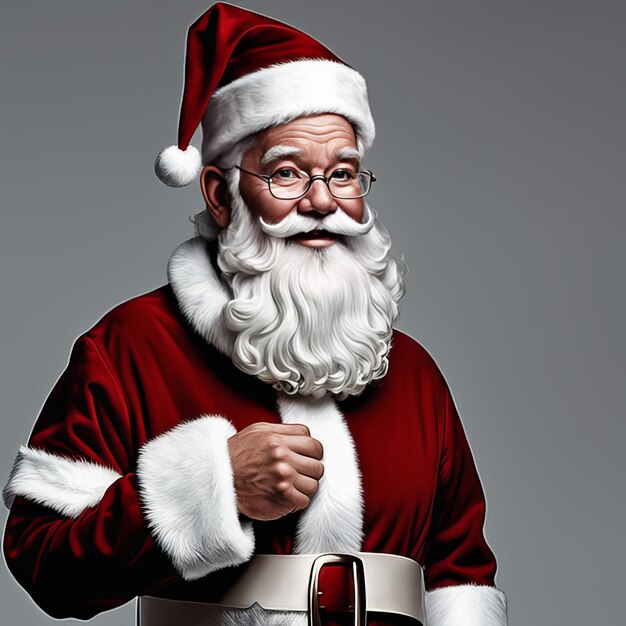 Photo le père noël pendant les vacances de noël