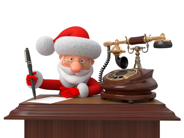 Le Père Noël prend les commandes de cadeaux par téléphone