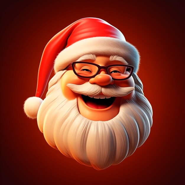 le Père Noël réaliste riant de joie