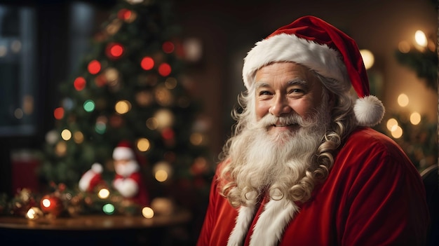 Père Noël surpris dans une belle pièce