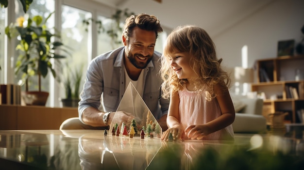 Père passe du temps avec sa fille