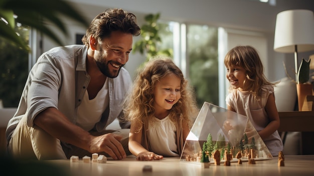 Père passe du temps avec sa fille