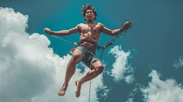 Une performance passionnante sur le Slackline