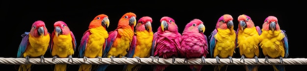 perroquets arc-en-ciel sur fil à vendre photo par karai stsulakolov