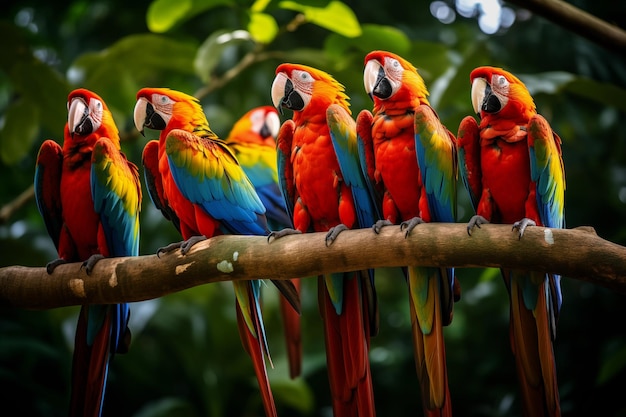 Les perroquets macaws Journée mondiale de la faune