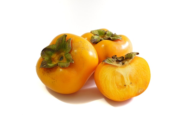 Persimmon mûr frais ou photo de kaki de prune de datte chinoise