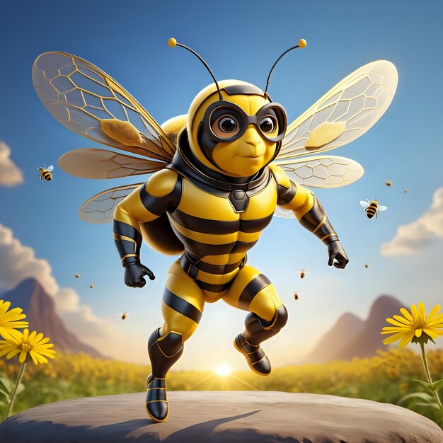 Le personnage 3D de l'abeille