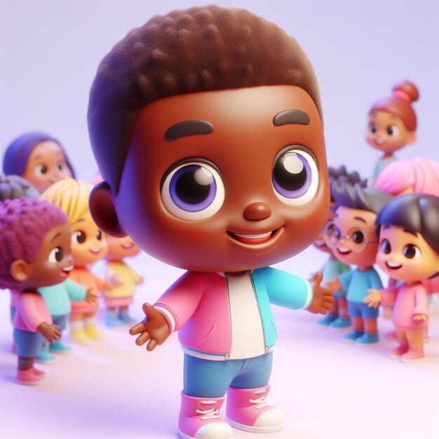 Un personnage 3D adorable pour les enfants