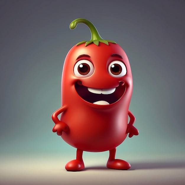 Le personnage de 3d Cute Chili