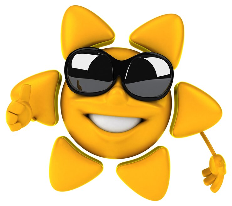 Photo personnage 3d du soleil