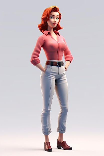 Photo personnage 3d d'une femme