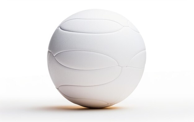 Photo personnage 3d de volley-ball de couleur blanche isolé sur fond blanc