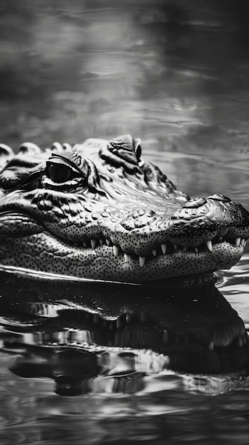 Photo un personnage d'alligator et de crocodile incroyable.