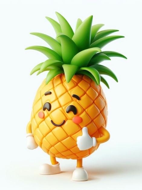 le personnage de l'ananas heureux