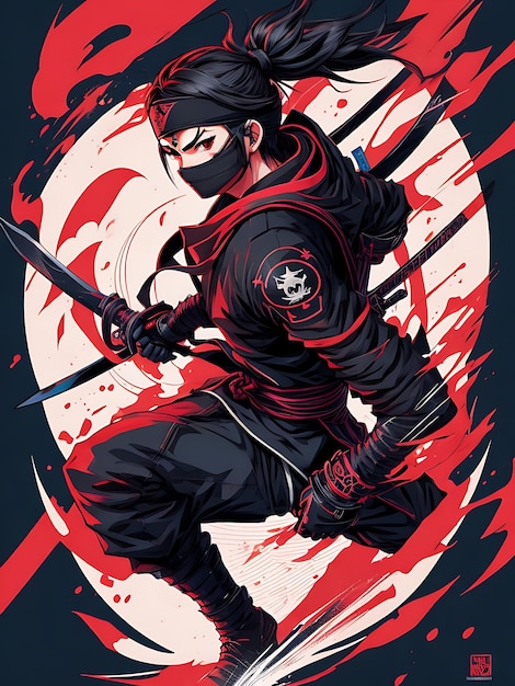 Personnage d'anime Ninja généré par ai