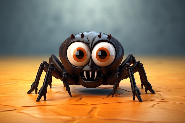 Personnage d'araignée de dessin animé mignon modèle 3D