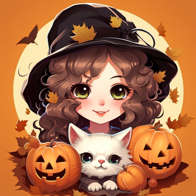 personnage d'avatar mignon pour l'événement d'Halloween mascotte illustration photo de profil