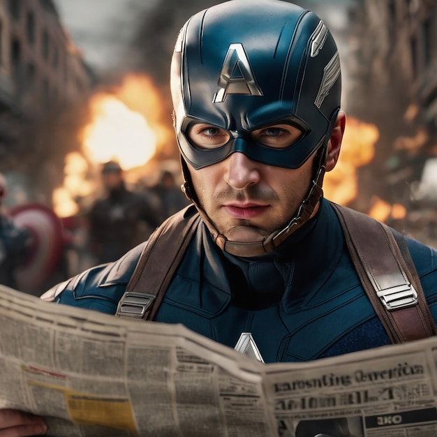 Le personnage des Avengers de Marvel, le capitaine Amérique
