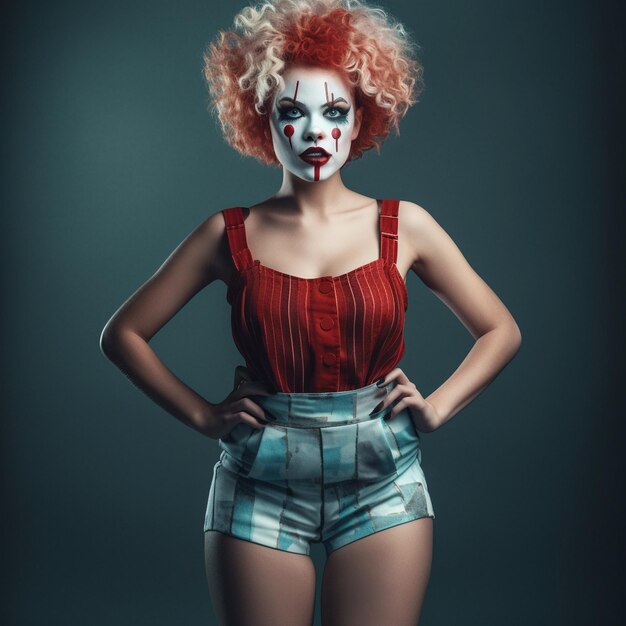 personnage de clown cicatrisé