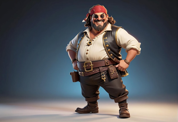 un personnage en costume de pirate