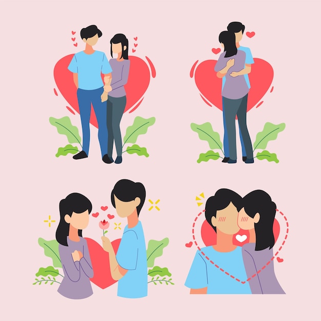 Le personnage d'un couple romantique