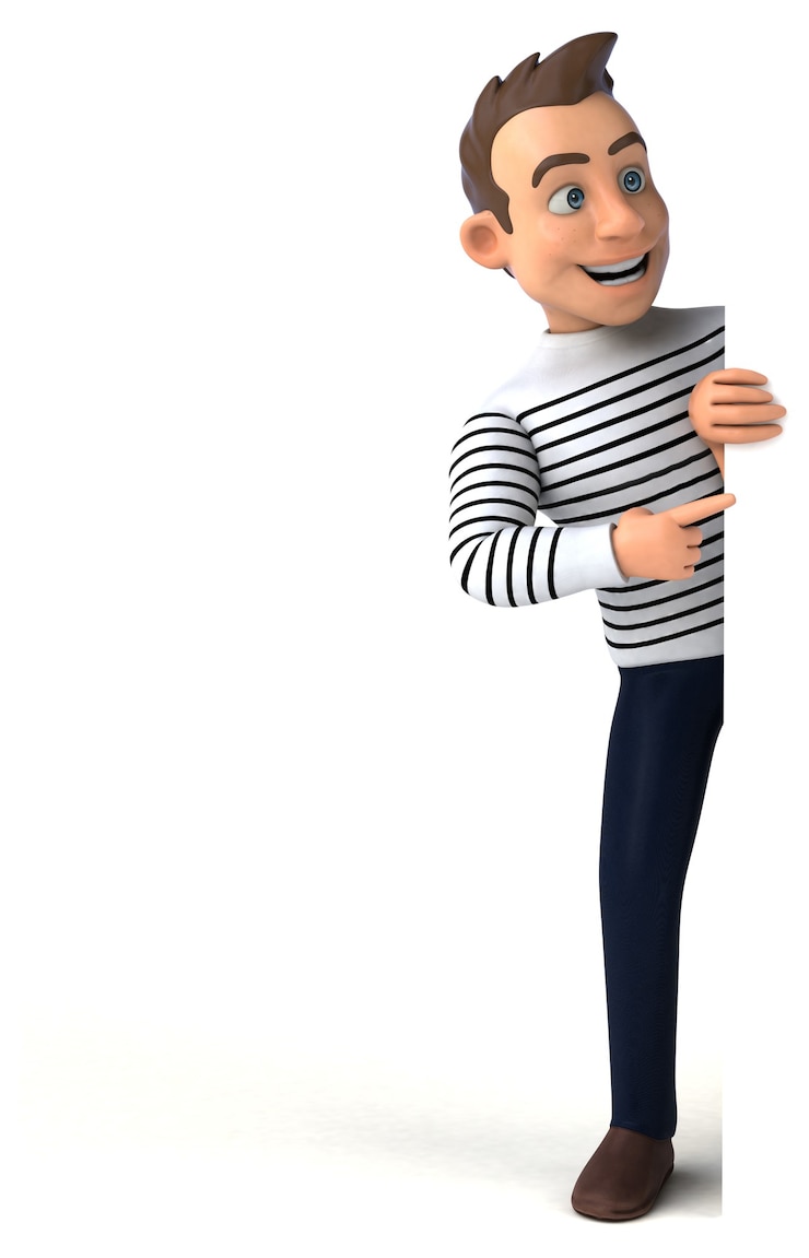 Photo personnage décontracté de dessin animé amusant