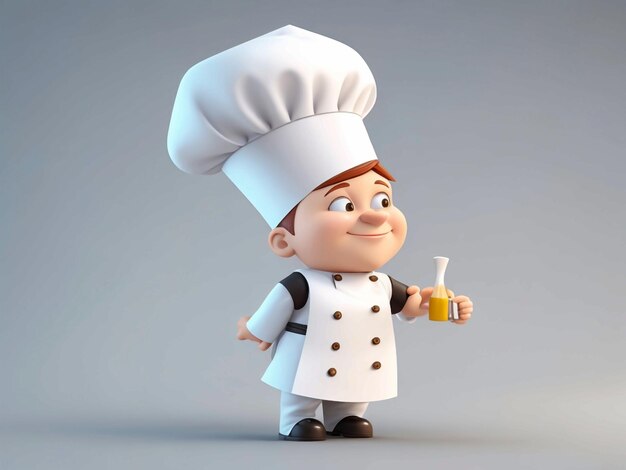 Photo personnage de dessin animé 3d d'un chef