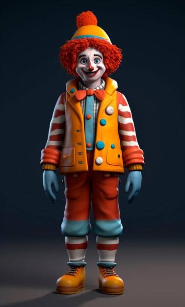 Photo personnage de dessin animé 3d d'un clown