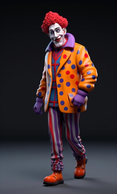 Photo personnage de dessin animé 3d d'un clown