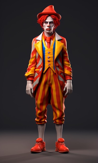 Photo personnage de dessin animé 3d d'un clown