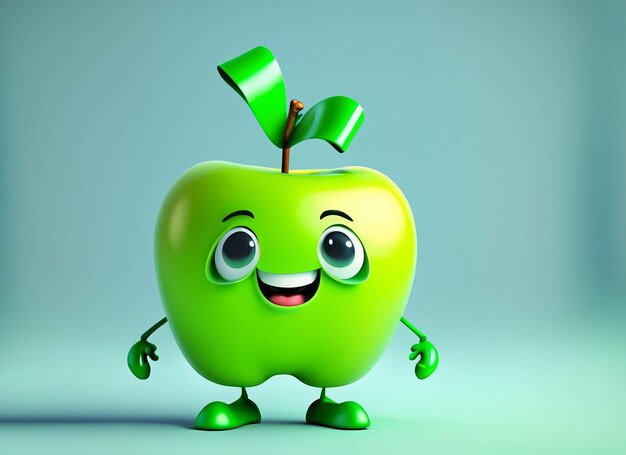 Personnage de dessin animé 3D de fruits