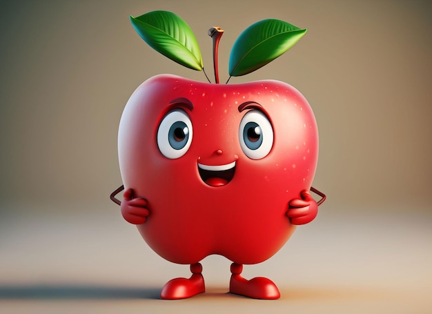 Personnage de dessin animé 3D de fruits