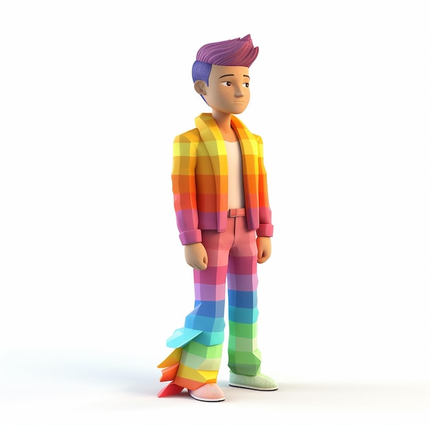 Personnage de dessin animé 3D de LGBT