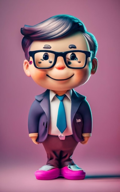 Personnage de dessin animé de Bill Gates