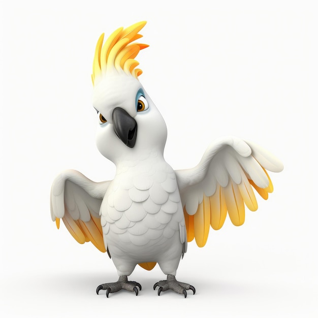 Le personnage de dessin animé Cockatoo