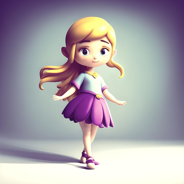 Le personnage de dessin animé Fantastic Fairy Girl a été généré
