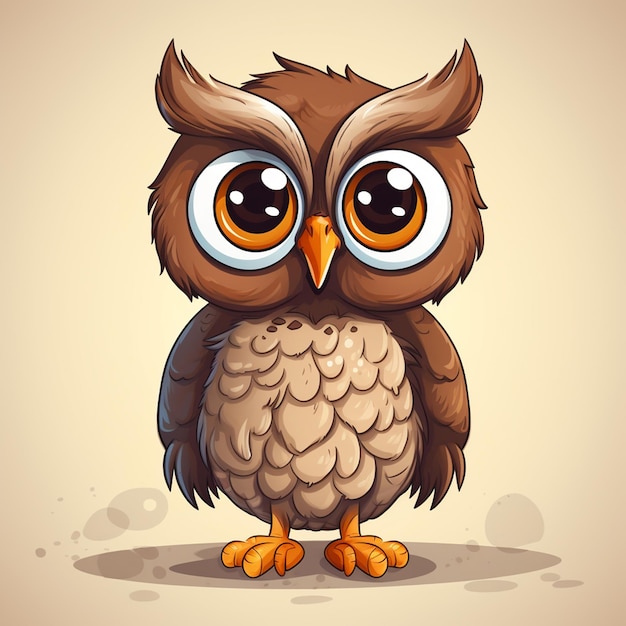 un personnage de dessin animé de hibou mignon avec une expression de colère