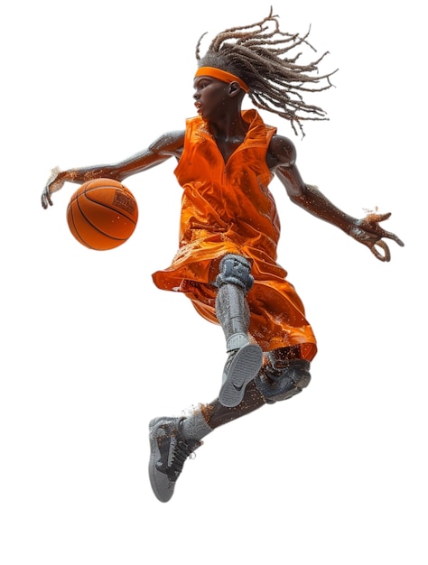 Photo personnage de dessin animé de joueur de basket-ball conception 3d