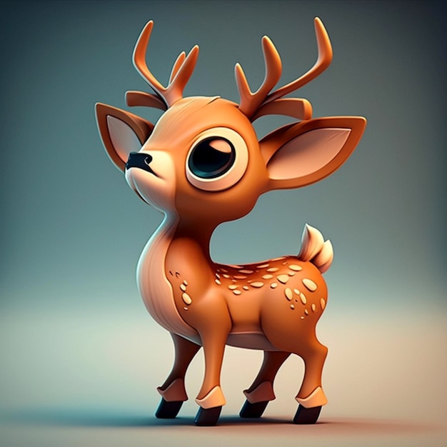 Un personnage de dessin animé mignon Deer