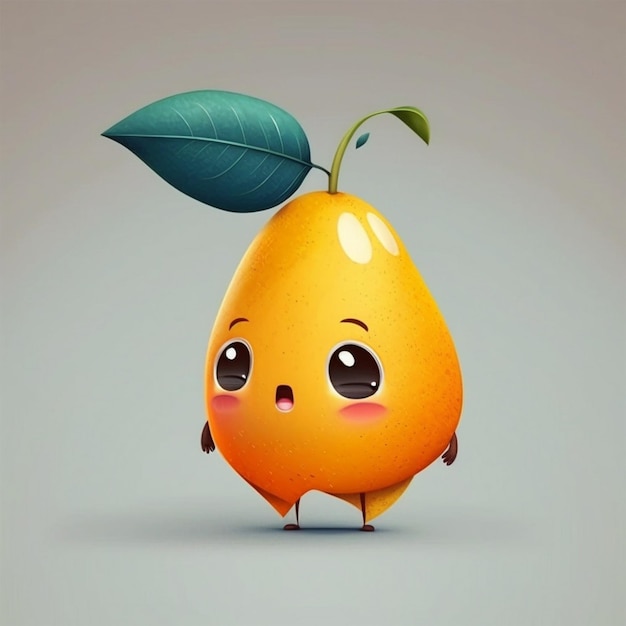 Personnage de dessin animé mignon mangue