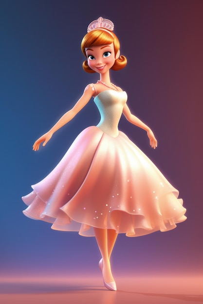 Un personnage de dessin animé des princesses disney