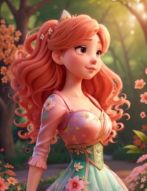 un personnage de dessin animé de la série animée appelée la princesse.