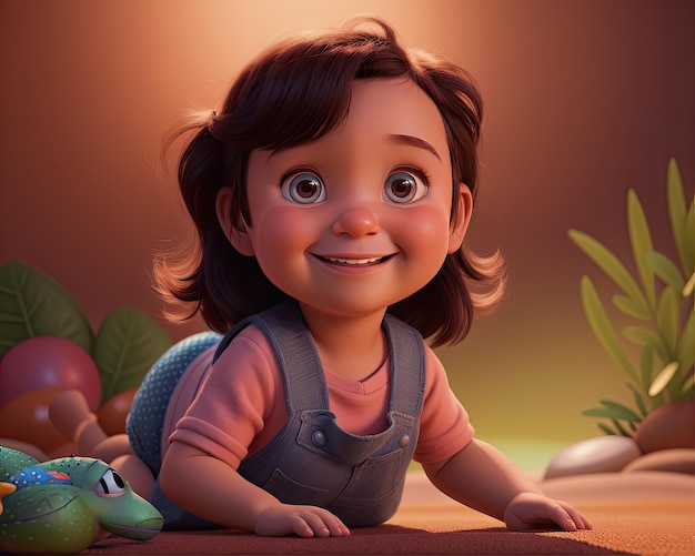 Personnage de dessin animé de style Pixar