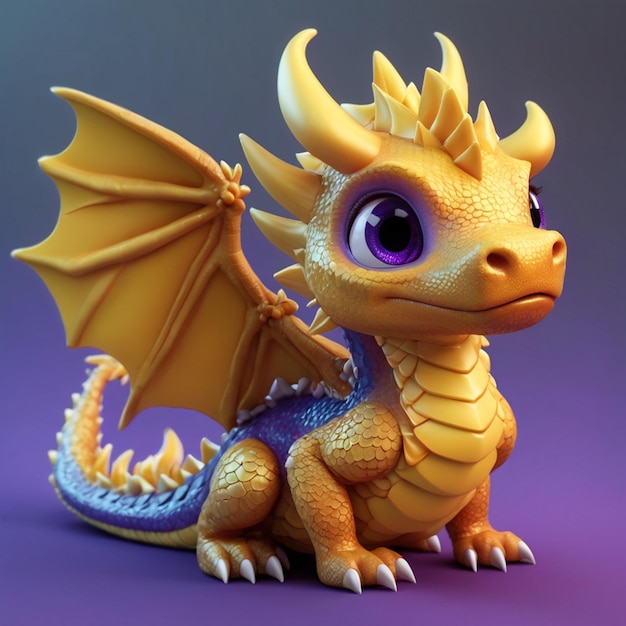 Photo personnage de dragon mignon modèle 3d