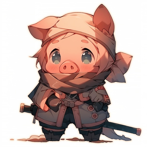 Un personnage du jeu cochon.