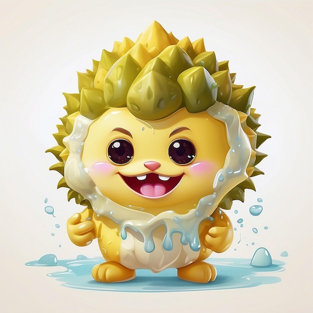 Un personnage durian mignon en 3D