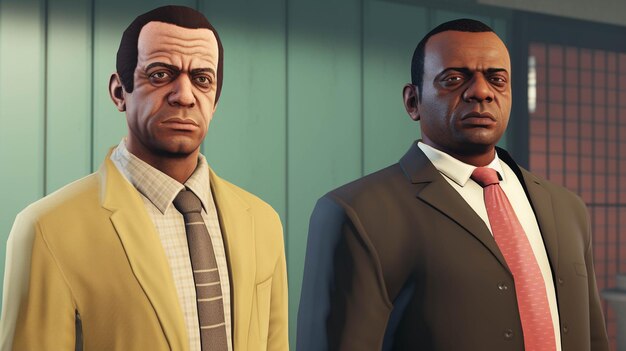 Le personnage de GTA 5 est Michael Trevor et Frankline.