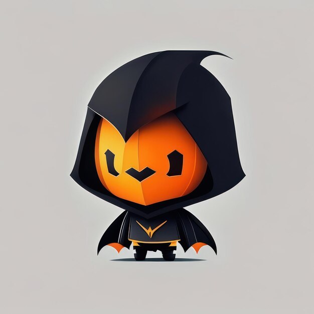 Personnage d'halloween minimaliste IA générative